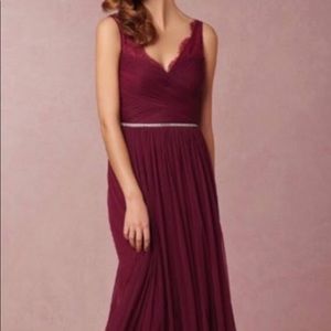 BHLDN Fleur Bridesmaid Dress in Black Cherry